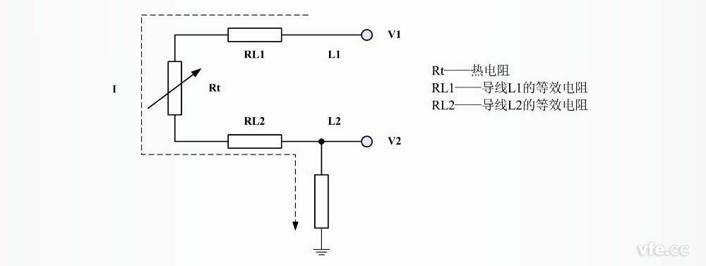 熱電阻二線制引線方式 熱電阻二線制引線方式